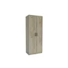 Dulap Simple Grey Craft 2D, 2 uși, bară haine + polite, PAL melaminat, 205x80x52 cm, gri craft picture - 1