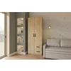 Dulap Simple Sonoma 2D cu sertare, structură PAL melaminat, design modern, 205x80x52 cm, Sonoma picture - 1