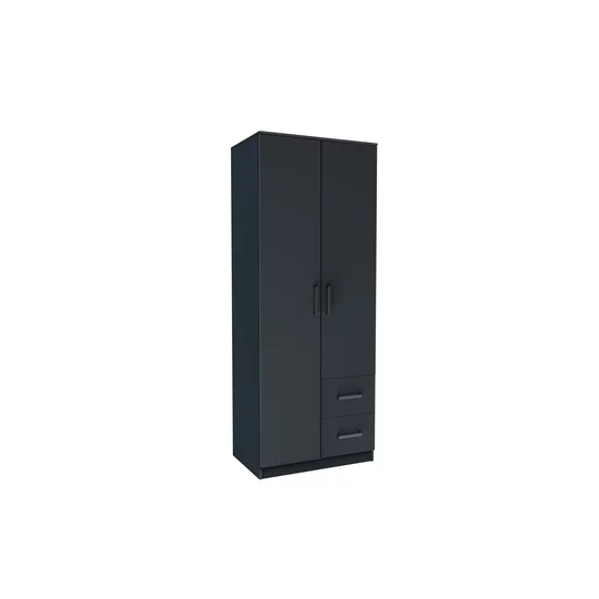 Dulap Simple Sonoma 2D cu sertare, structură PAL melaminat, design modern, 205x80x52 cm, Sonoma picture - 4
