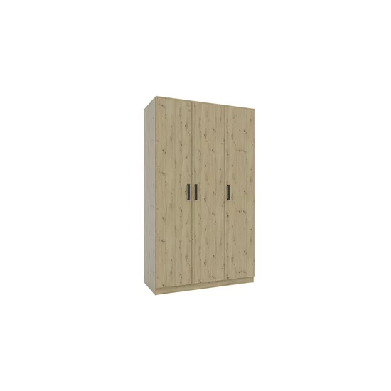 Dulap Simple Sonoma 3D, structură PAL melaminat, spațiu depozitare generos, 205x120x52 cm, Sonoma picture - 3