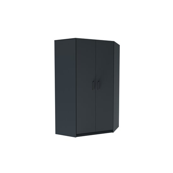 Dulap Simple Sonoma pe colț, structură PAL melaminat, spațiu depozitare inteligent, 205x150x52 cm, Sonoma picture - 6