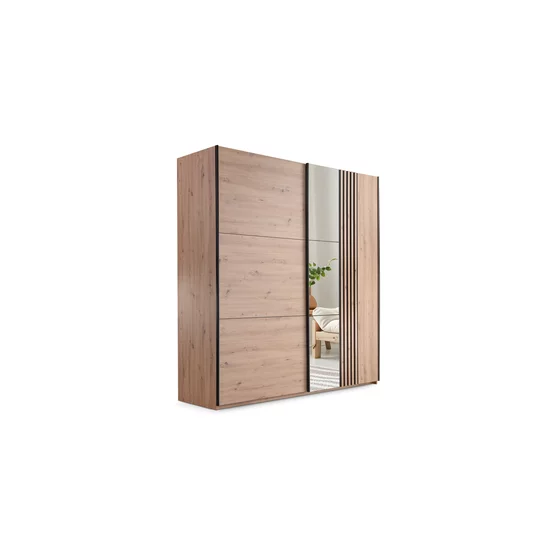 Dulap Sintra Modern, PAL Laminat, 203x215x65 cm, Stejar Wotan picture - 2