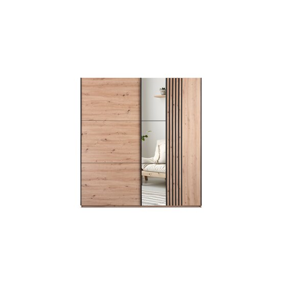 Dulap Sintra Modern, PAL Laminat, 203x215x65 cm, Stejar Wotan picture - 4