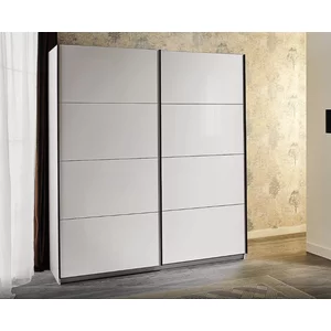 Dulap Space, compartimentare eficientă și spațiu generos, PAL melaminat, 180x225 cm, alb