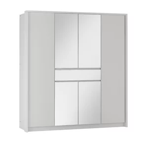 Dulap Split Alb cu feronerie Hettich și PAL melaminat, 200x65x217 cm, alb