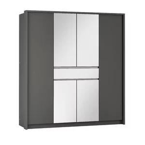 Dulap Split Grafit cu sistem glisant și structură robustă din PAL, 200x65x217 cm, grafit