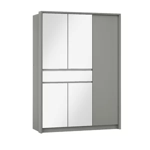 Dulap Split Platinum cu uși glisante și PAL melaminat, 157x65x217 cm, gri