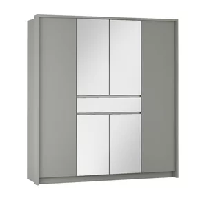 Dulap Split Platinum cu compartimentare spațioasă și PAL melaminat, 200x65x217 cm, gri