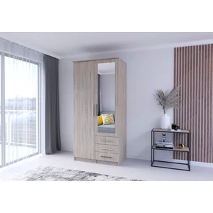 Dulap Szantal 2D - 101x207x59 cm, culori personalizabile, material PAL