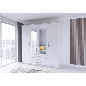 Dulap Szantal 4D - 200x207x59 cm, culori personalizabile, material PAL