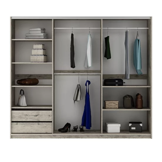 Dulap Talin cu uși glisante și carcasă din PAL, 250x65x215 cm picture - 2