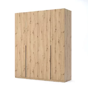 Dulap Teddy cu 4 uși, spațiu generos de depozitare, material MDF și PAL, 210x179.2x55 cm, stejar