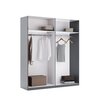 Dulap Teo 4 Usi Gri 210x179.2x55 cm picture - 2