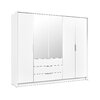 Dulap Togo 255x65x217 cm Alb picture - 1