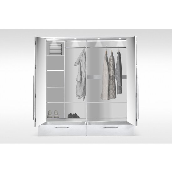 Dulap Toledo 210x65x217 cm Alb picture - 2