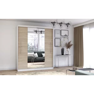 Dulap Torino cu oglinda - 203x218x58 cm, culori personalizabile, material PAL