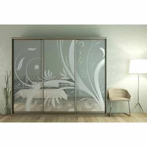 Dulap Cu Uși Culisante Cu Oglindă Photoprint, Panouri Mari Cu Reflexie, PAL Melaminat, 260x60x240 cm, Culoare La Alegere