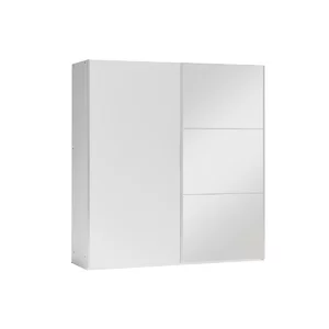 Dulap Vigo, 2 uși glisante, PAL melaminat rezistent, feronerie Hafele, 150 cm, alb