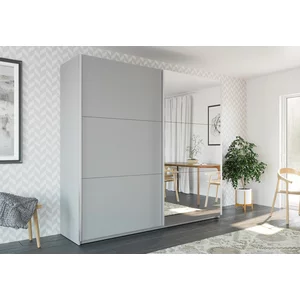 Dulap Vigo PAL Melaminat, Usi Glisante, 200x65x215 cm Alb