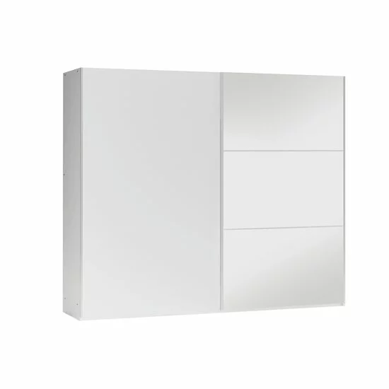 Dulap Vigo cu uși culisante și structură modernă, pal melaminat, 250x65x215 cm, alb picture - 3