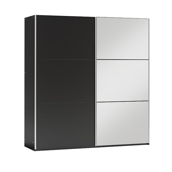 Dulap Vigo cu două uși culisante , pal melaminat, 151x65x215 cm, grafit picture - 4