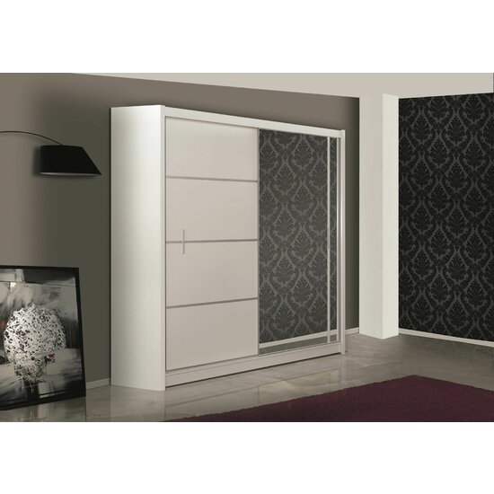 Dulap Vista cu feronerie Hafele și ghidaje aluminiu, pal melaminat, 180x61x215 cm, alb picture - 5