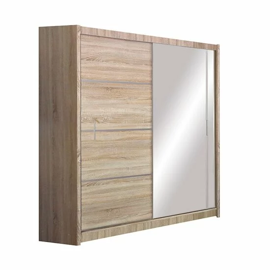 Dulap Vista cu feronerie Hafele și ghidaje aluminiu, pal melaminat, 180x61x215 cm, alb picture - 4