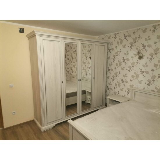 Dulap White 4D(2S), 4 uși, 2 sertare, MDF frezat și PAL melaminat, 226x63.5x221 cm, frasin alb și pin argintiu picture - 13