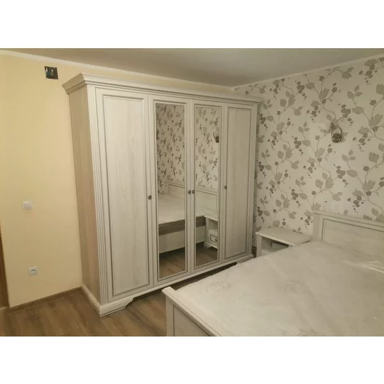 Dulap White 4D(2S), 4 uși, 2 sertare, MDF frezat și PAL melaminat, 226x63.5x221 cm, frasin alb și pin argintiu picture - 14