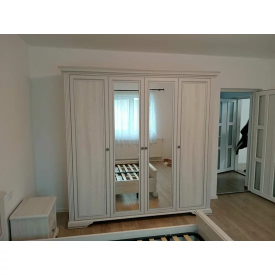 Dulap White 4D(2S), 4 uși, 2 sertare, MDF frezat și PAL melaminat