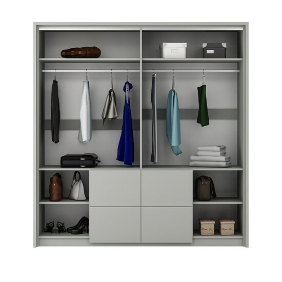 Dulap Wieden 208x65x217 cm Alb picture - 2