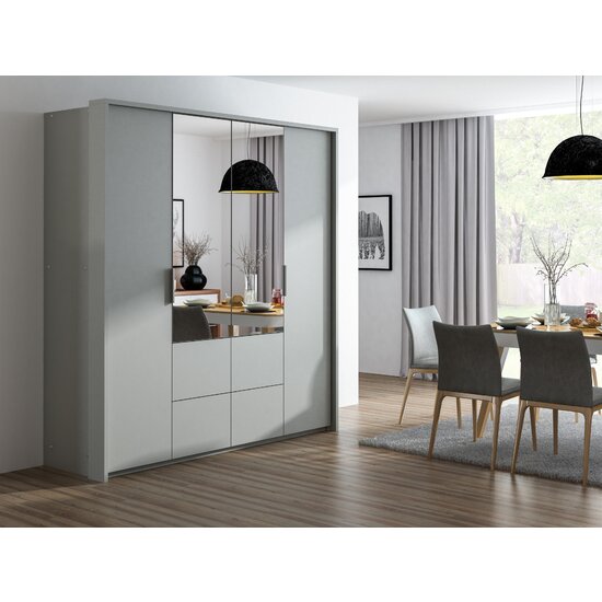 Dulap Wieden 208x65x217 cm Alb picture - 3