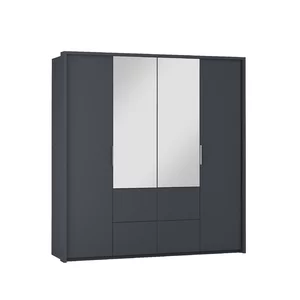 Dulap Wieden cu compartimentare practică și PAL melaminat, 208x65x217 cm, grafit