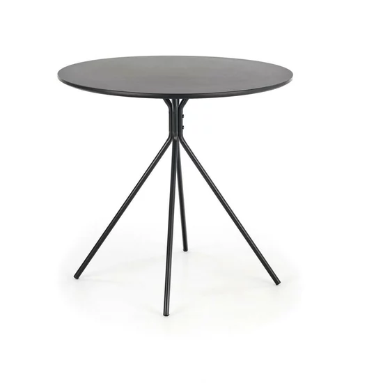 Masă rotundă Fondi, design compact și elegant, PAL, 80x75 cm, negru picture - 3