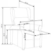 Fotoliu Agustin 2 culisant, tapițat catifea premium, funcție recliner, 75x92(160)x107 cm, albastru picture - 3
