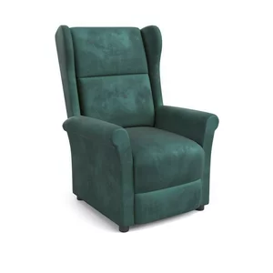 Fotoliu Agustin 2 culisant, tapițat catifea premium, funcție recliner, 75x92(160)x107 cm, verde