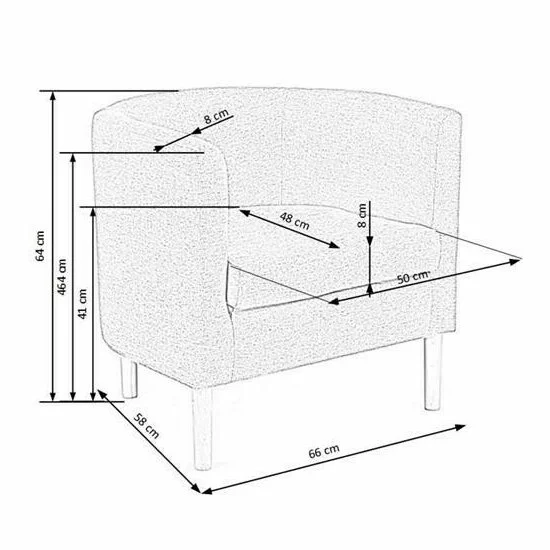 Fotoliu Clubby, Design Compact, Tapițerie Textilă, 58x66x64 cm, Gri picture - 3