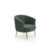 Fotoliu Crown, Catifea și Oțel Inoxidabil, 72x78x80 cm, Verde picture - 1