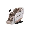 Fotoliu masaj gravitație zero crem/alb, funcție încălzire, bluetooth, role picioare, airbag complet picture - 1