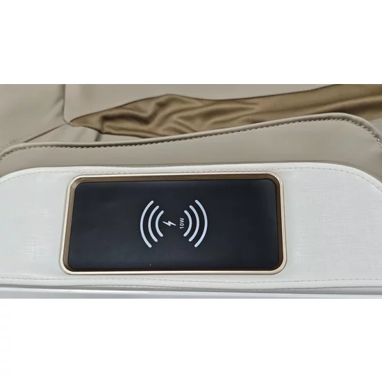 Fotoliu masaj alb cu functie vocala, încălzire, bluetooth, 10 programe automate, airbag corp complet, LED touch, Șină SL lungă picture - 7