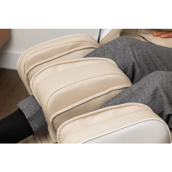 Fotoliu masaj gravitație zero alb, funcție încălzire, bluetooth, role picioare, airbag complet picture - 18