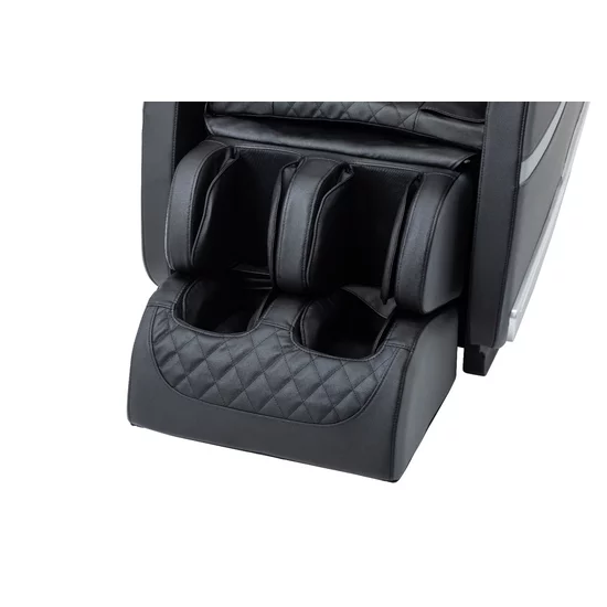 Fotoliu masaj gravitație zero gri, încălzire, bluetooth, role picioare, airbag corp complet, LED touch picture - 4