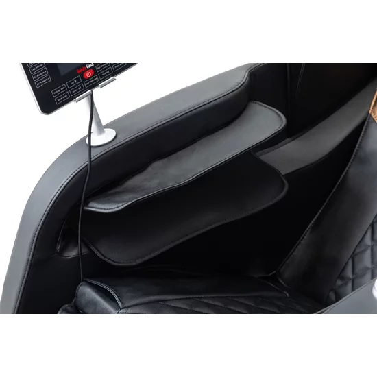 Fotoliu masaj gravitație zero gri, încălzire, bluetooth, role picioare, airbag corp complet, LED touch picture - 8