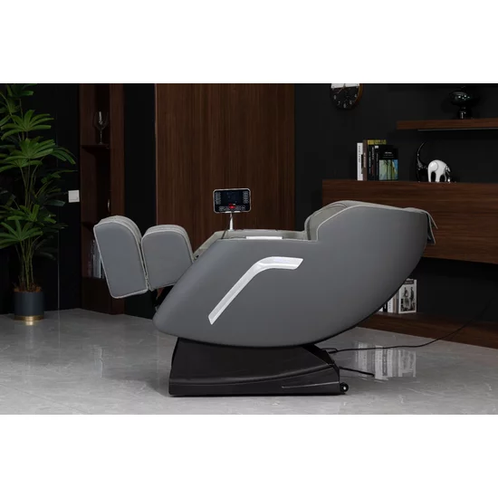 Fotoliu masaj gri cu încălzire, bluetooth role 3D, airbag corp complet, LED touch, Șină SL-TRACK picture - 6