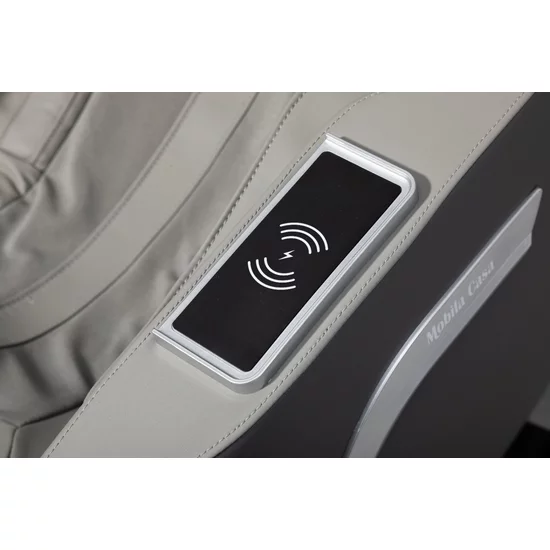 Fotoliu masaj gri cu încălzire, bluetooth role 3D, airbag corp complet, LED touch, Șină SL-TRACK picture - 12