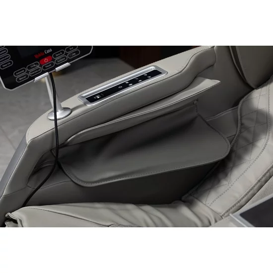 Fotoliu masaj gri cu încălzire, bluetooth role 3D, airbag corp complet, LED touch, Șină SL-TRACK picture - 14