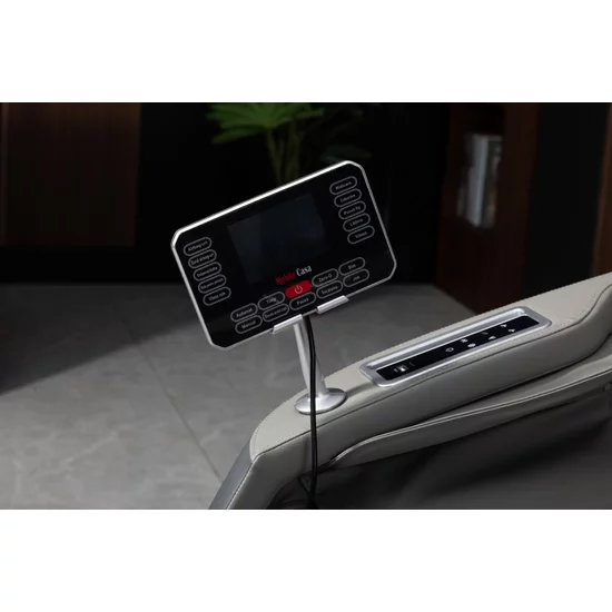Fotoliu masaj gri cu încălzire, bluetooth role 3D, airbag corp complet, LED touch, Șină SL-TRACK picture - 15