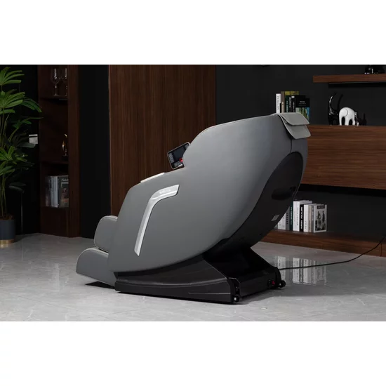 Fotoliu masaj gri cu încălzire, bluetooth role 3D, airbag corp complet, LED touch, Șină SL-TRACK picture - 16