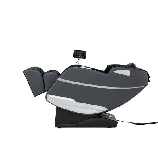 Fotoliu masaj gravitație zero negru/gri, încălzire, bluetooth, role picioare, airbag corp complet, LED touch picture - 2