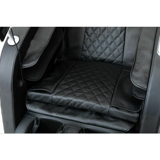 Fotoliu masaj gravitație zero negru/gri, încălzire, bluetooth, role picioare, airbag corp complet, LED touch picture - 5